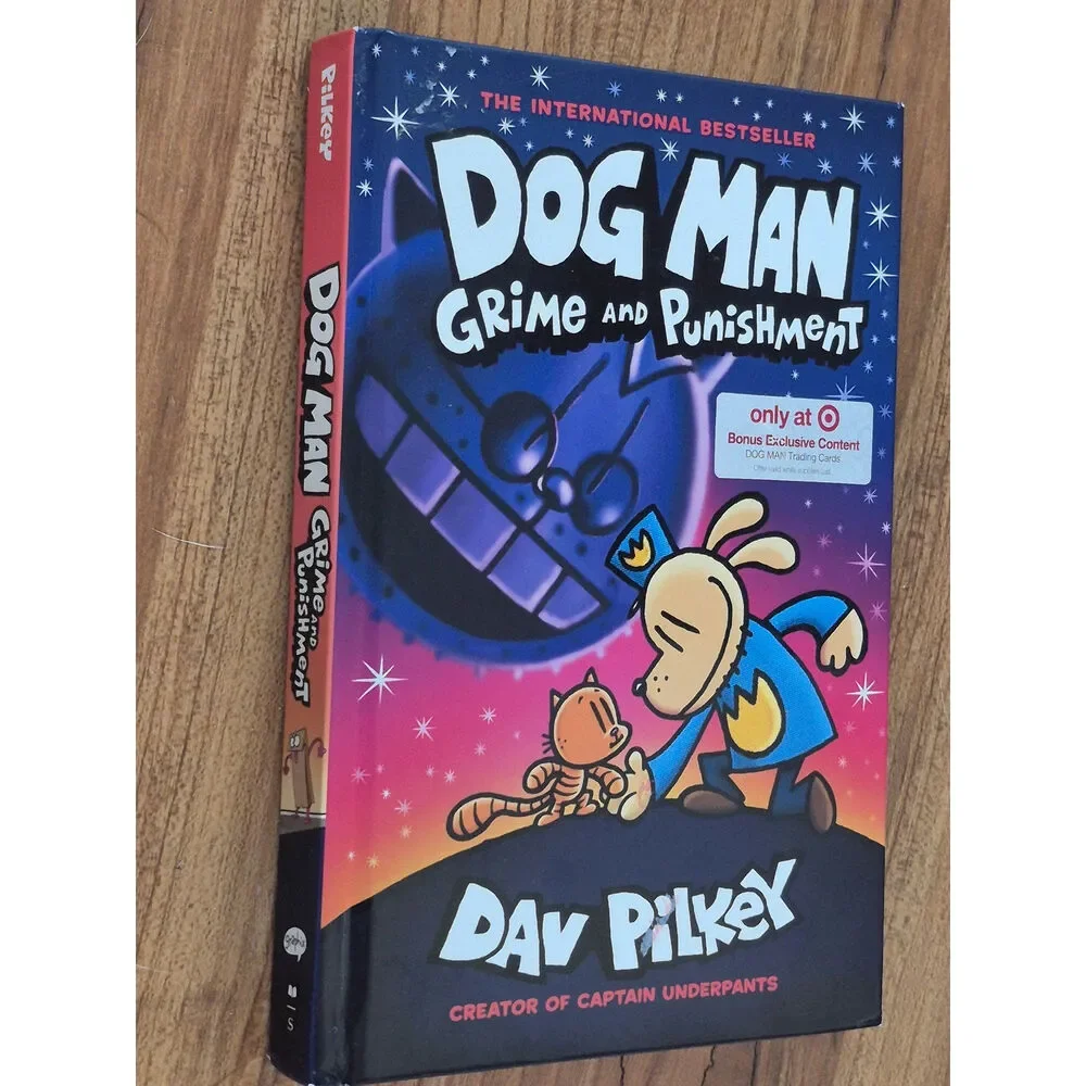 Dog Man #9: Grime and Punishment by Dav Pilkey (2020, Hardcover) NO CARDS s5